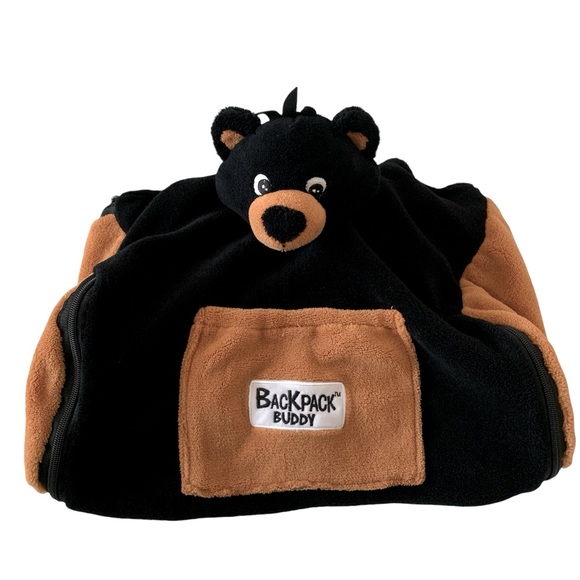 Other - Bear Backpack Buddy Kids Plush Travel Pillow and Blanket All In One NWT